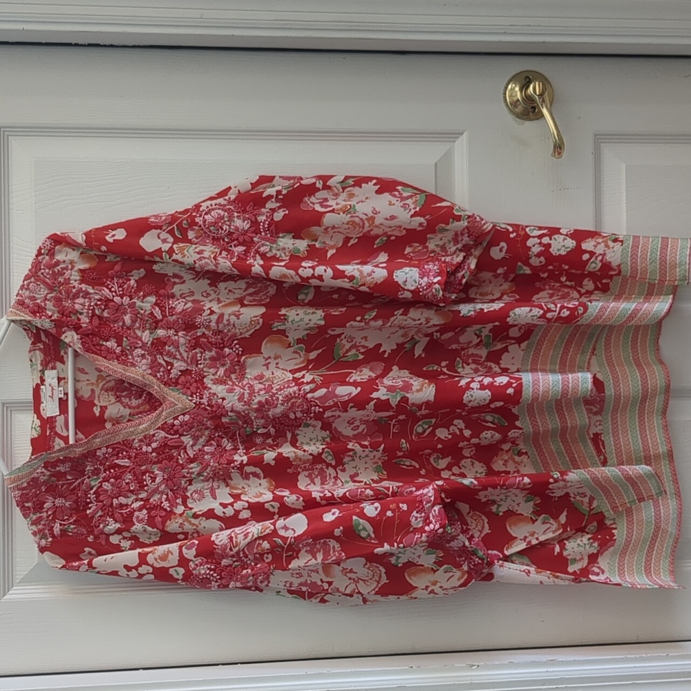 100% silk blouse nwot